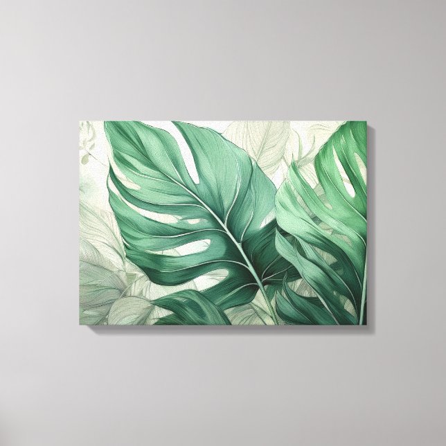 Impressão Em Tela Beleza Botânica Tropical (Frente)