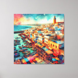 Impressão Em Tela Beleza Costeira de Asilah - Marrocos