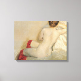 Impressão Em Tela Beleza feminina elegante com estoque vermelho