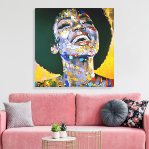 Impressão Em Tela "Beleza sem limites em Dourado"