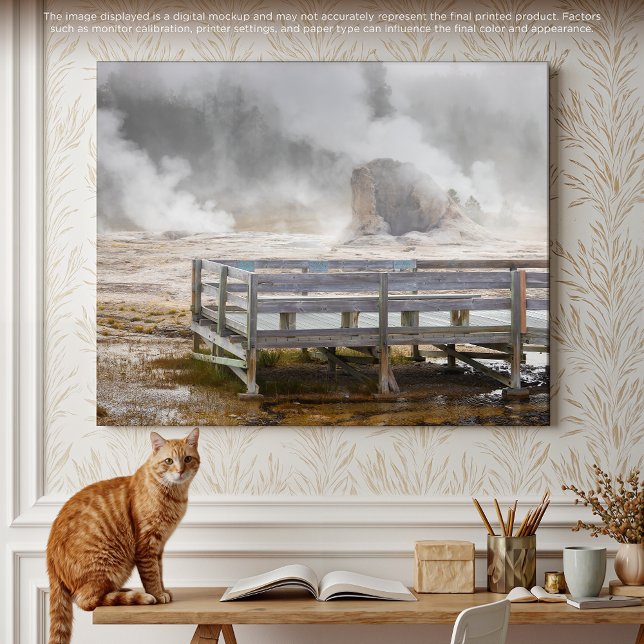 Impressão Em Tela Beleza Steaming: Uma Erupção Geyser Yellowstone (Criador carregado)