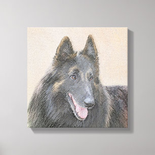 Impressão Em Tela Belgian Tervuren Painting - Cute Original Dog Art