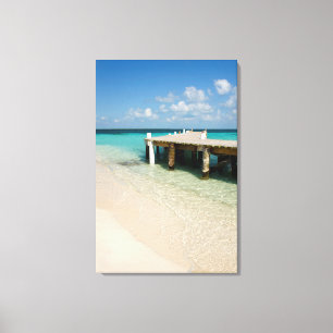 Impressão Em Tela Belize, Mar do Caribe, Goff Caye. Uma Pequena Ilha