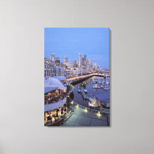 Impressão Em Tela Bell Harbor em Seattle, Washington.