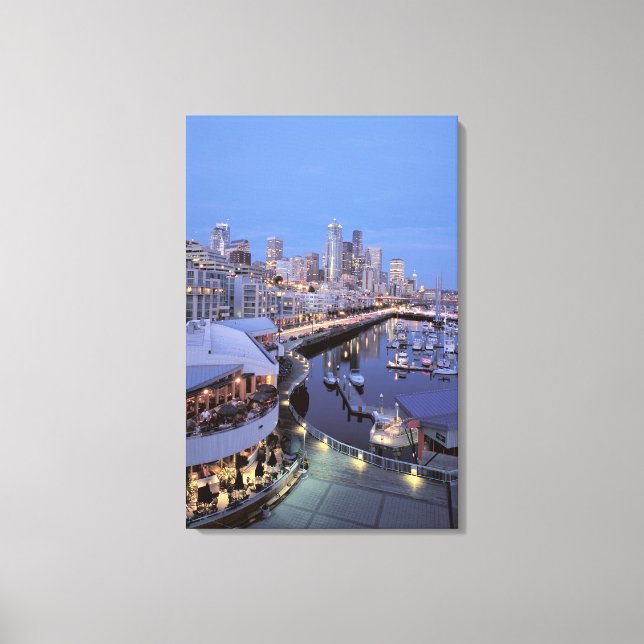 Impressão Em Tela Bell Harbor em Seattle, Washington. (Frente)
