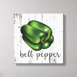Impressão Em Tela BELL PEPPER White Wood Rushouse Kitchen
