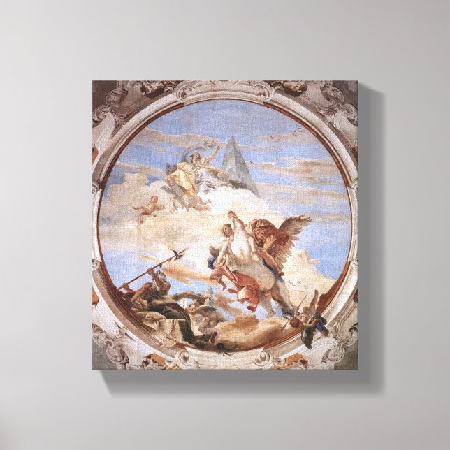 Impressão Em Tela Bellerophon on Pegasus – Giovanni Battista Tiepolo (Frente)