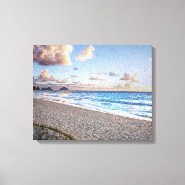 Impressão Em Tela Bellows Beach, Oahu, Havaí (Frente)