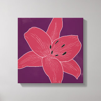 Impressão Em Tela Belo Design de Flor Lily N.º 2