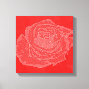 Impressão Em Tela Belo Design de Rosa de Flor nº 4