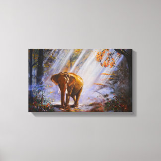Impressão Em Tela Belo Elefante | Zazzle_Growth.