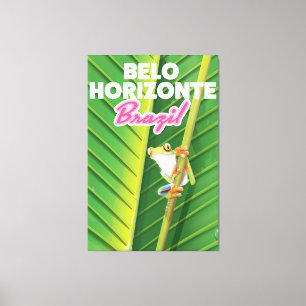 Impressão Em Tela Belo Horizonte, poster de viagens do Brasil