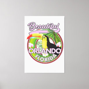 Impressão Em Tela Belo logotipo de viagem Miami Orlando