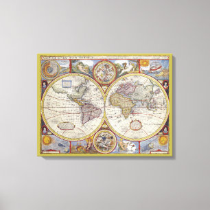 Impressão Em Tela Belo mapa da antiga safra