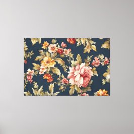 Impressão Em Tela Belo Padrão Floral Italiano