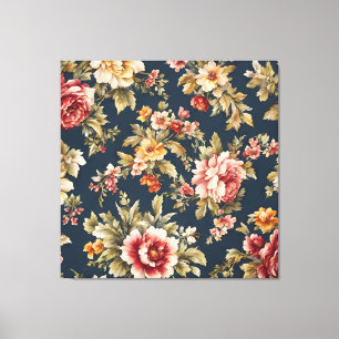 Impressão Em Tela Belo Padrão Floral Italiano
