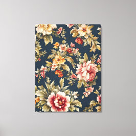 Impressão Em Tela Belo Padrão Floral Italiano