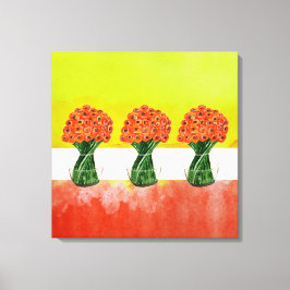 Impressão Em Tela Belo Ranunculus Floral Watercolor Italiano