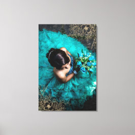 Impressão Em Tela Belo Revestimento de Foto Floral Adiciona Sua Foto