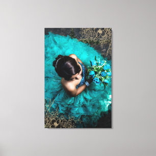 Impressão Em Tela Belo Revestimento De Fotos Floral Adiciona Sua Fot