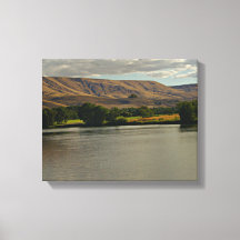 Belo rio fluindo no deserto com a fazenda