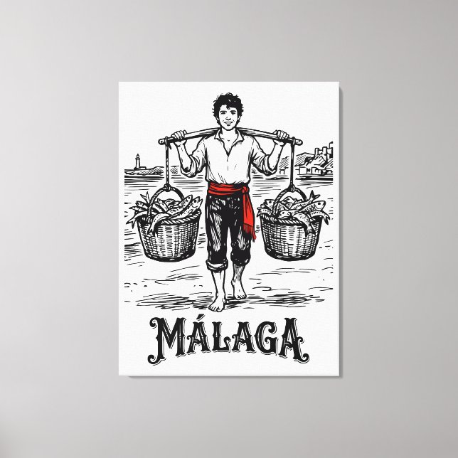 Impressão Em Tela Bem-vindo a Málaga 5: El Cenachero (Frente)