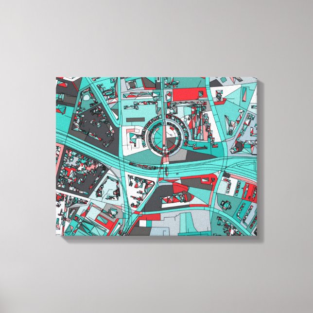 Impressão Em Tela Berlim, Mapa da Alemanha (Frente)