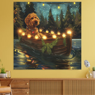 Impressão Em Tela Bernedoodle Natal Festivo Voyage