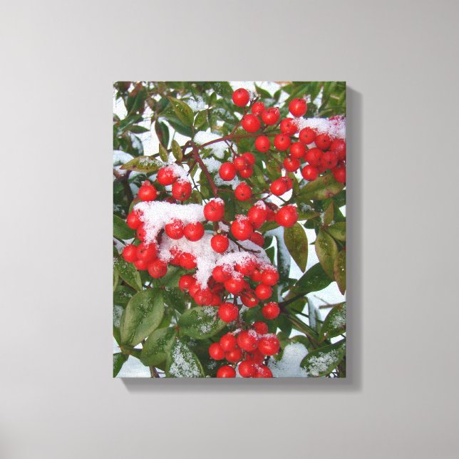 Impressão Em Tela Berries e Neve! (Frente)