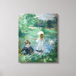 Impressão Em Tela Berthe Morisot - À Beira de um Lago