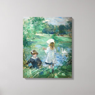 Impressão Em Tela Berthe Morisot - À Beira de um Lago