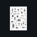 Impressão Em Tela Besouro Preto e Branco<br><div class="desc">Insetos de aquarelas e de besouros em preto e branco monocromático. Perfeito para entomologistas e amantes da natureza,  e para o Halloween também! Arte original de Nic Squirrell.</div>