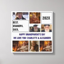 Best Grandpa Ever Photo Collage and Custom Text