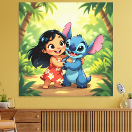 Impressão Em Tela Beste Freunde fürs Leben – Lilo & Stitch1