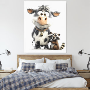 Impressão Em Tela Besties Inesperadas" Amigos Animais Wall Art