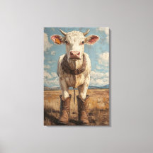 Betsy a vaca em cowboy bosta arte agrícola russa