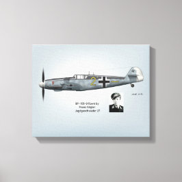 Impressão Em Tela BF-109G Franz Stigler