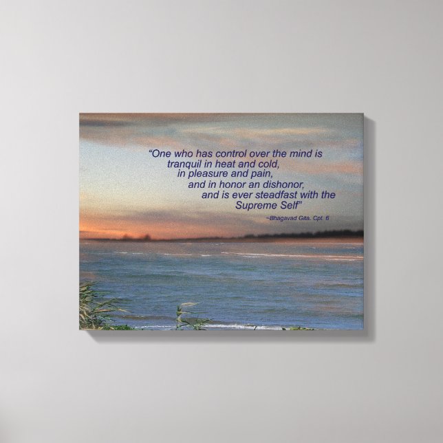 Impressão Em Tela Bhagavad Gita Controle Sobre A Mente (Frente)