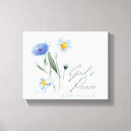 Impressão Em Tela bíblia branca azul verso dois tons textura