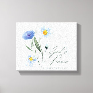 Impressão Em Tela bíblia branca azul verso dois tons textura