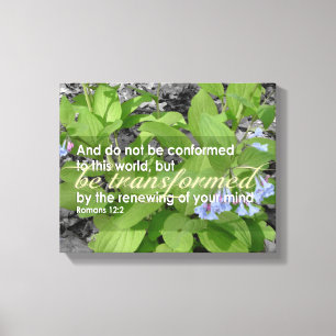 Impressão Em Tela Bíblia cristã transformada do 12:2 dos romanos