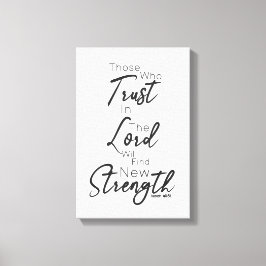 Impressão Em Tela Bíblia de Letra de Script Moderno Verse Isaiah 40: