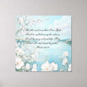 Impressão Em Tela Bíblia Personalizada Verse Floral Wall Art