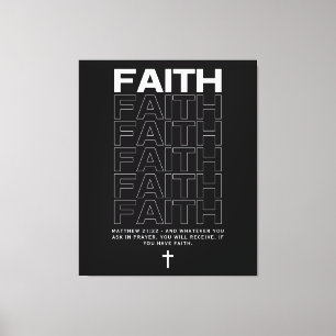 Impressão Em Tela Bíblia Sobre Faith Matthew 21:22