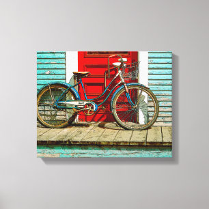 Impressão Em Tela Bicicleta Antiga 14" x 11", 1,5", Solteiro