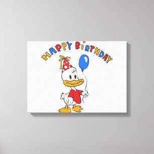 Impressão Em Tela Bicicleta de aniversário de Duck  escolher cor de