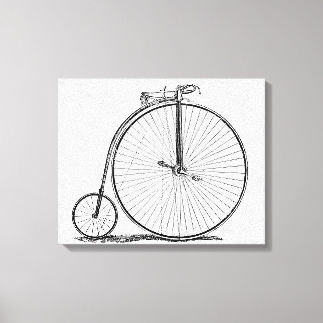 Impressão Em Tela Bicicleta de Roda Alta Penny Farthing (Frente)