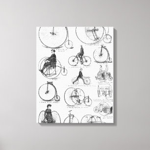 Impressão Em Tela Bicicleta de Roda Alta Penny Farthing