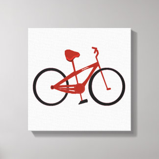 Impressão Em Tela Bicicleta Vermelha
