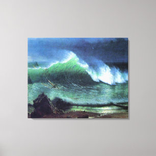 Impressão Em Tela Bierstadt - Emerald Sea, famosa pintura,
